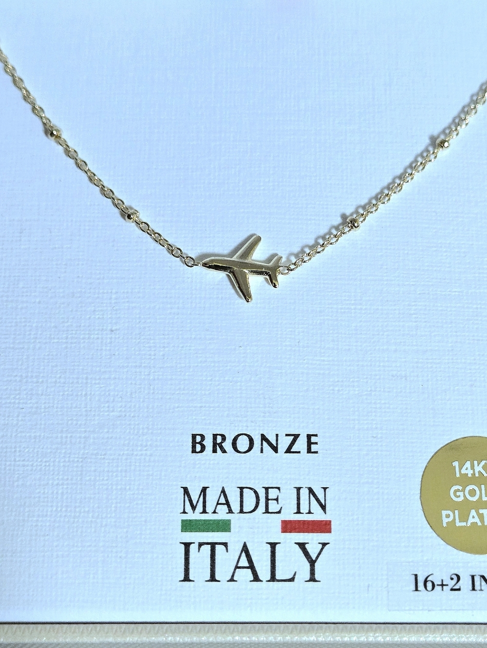 Mia Fiore Gold💛 Stationary Airplane✈️ Necklace - NIB